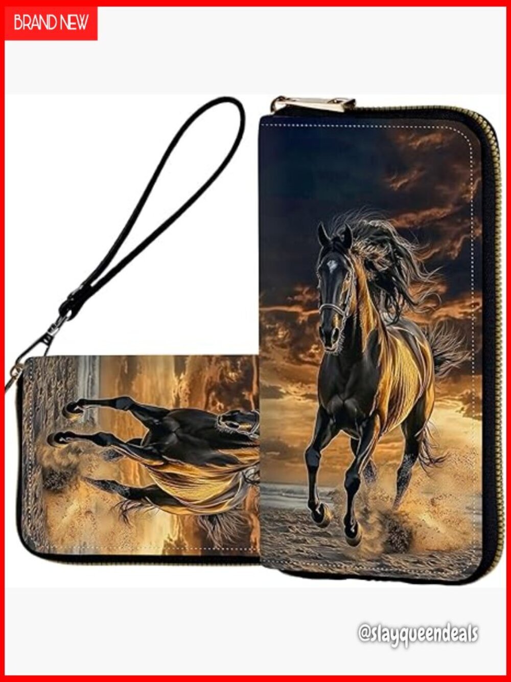 Large Capacity RFID Blocking Wristlet Wallet with Detachable Strap